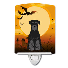 Load image into Gallery viewer, Halloween Standard Schnauzer Black Ceramic Night Light BB4298CNL