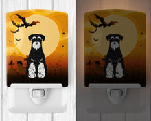 Load image into Gallery viewer, Halloween Standard Schnauzer Salt and Pepper Ceramic Night Light BB4299CNL