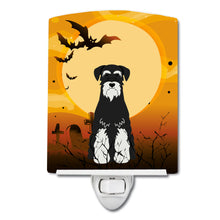Load image into Gallery viewer, Halloween Standard Schnauzer Salt and Pepper Ceramic Night Light BB4299CNL