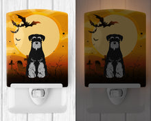 Load image into Gallery viewer, Halloween Standard Schnauzer Black Grey Ceramic Night Light BB4300CNL