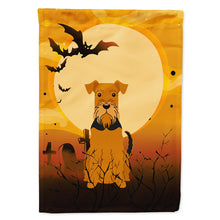 Load image into Gallery viewer, Halloween Airedale Flag Canvas House Size BB4307CHF