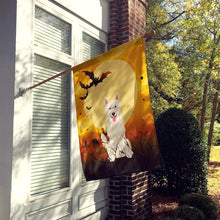 Load image into Gallery viewer, Halloween White German Shepherd Flag Canvas House Size BB4311CHF