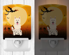 Load image into Gallery viewer, Halloween White German Shepherd Ceramic Night Light BB4311CNL