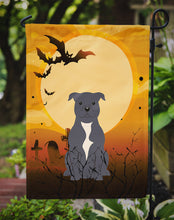 Load image into Gallery viewer, Halloween Staffordshire Bull Terrier Blue Garden Flag - Outdoor Decorative Yard Flag BB4312GF