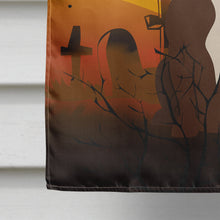Load image into Gallery viewer, Halloween Staffordshire Bull Terrier Chocolate Flag Canvas House Size BB4314CHF