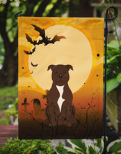 Load image into Gallery viewer, Halloween Staffordshire Bull Terrier Chocolate Garden Flag - Outdoor Decorative Yard Flag BB4314GF