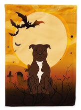 Load image into Gallery viewer, Halloween Staffordshire Bull Terrier Chocolate Garden Flag - Outdoor Decorative Yard Flag BB4314GF