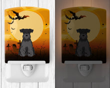 Load image into Gallery viewer, Halloween Miniature Schanuzer Black Ceramic Night Light BB4317CNL