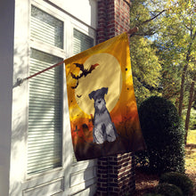 Load image into Gallery viewer, Halloween Miniature Schanuzer Black Silver Flag Canvas House Size BB4318CHF