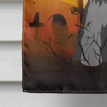 Load image into Gallery viewer, Halloween Miniature Schanuzer Black Silver Flag Canvas House Size BB4318CHF