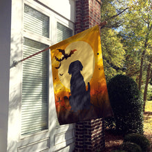 Load image into Gallery viewer, Halloween Black Labrador Flag Canvas House Size BB4323CHF