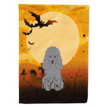 Load image into Gallery viewer, Halloween Poodle Silver Flag Canvas House Size BB4334CHF