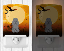 Load image into Gallery viewer, Halloween Poodle Silver Ceramic Night Light BB4334CNL
