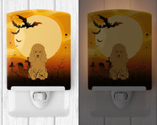 Load image into Gallery viewer, Halloween Poodle Tan Ceramic Night Light BB4335CNL