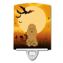 Load image into Gallery viewer, Halloween Poodle Tan Ceramic Night Light BB4335CNL