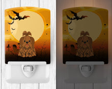 Load image into Gallery viewer, Halloween Shih Tzu Silver Chocolate Ceramic Night Light BB4352CNL