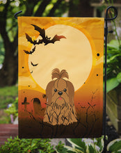 Load image into Gallery viewer, Halloween Shih Tzu Silver Chocolate Garden Flag - Outdoor Decorative Yard Flag BB4352GF