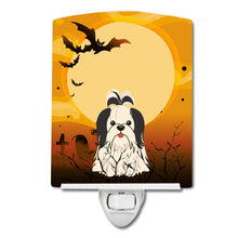 Load image into Gallery viewer, Halloween Shih Tzu Black White Ceramic Night Light BB4354CNL