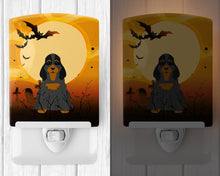 Load image into Gallery viewer, Halloween Cocker Spaniel Black Tan Ceramic Night Light BB4359CNL