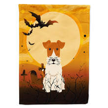 Load image into Gallery viewer, Halloween Wire Fox Terrier Flag Canvas House Size BB4367CHF