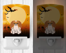 Load image into Gallery viewer, Halloween Pekingnese Red White Ceramic Night Light BB4369CNL