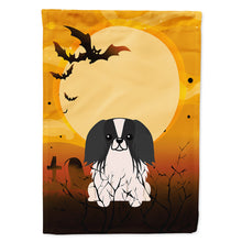 Load image into Gallery viewer, Halloween Pekingnese Black White Flag Canvas House Size BB4371CHF