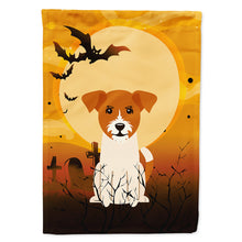 Load image into Gallery viewer, Halloween Jack Russell Terrier Flag Canvas House Size BB4374CHF