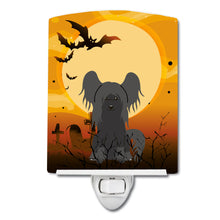 Load image into Gallery viewer, Halloween Chinese Crested Black Ceramic Night Light BB4378CNL