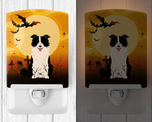 Load image into Gallery viewer, Halloween Border Collie Black White Ceramic Night Light BB4384CNL