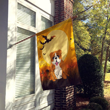 Load image into Gallery viewer, Halloween English Bulldog Red White Flag Canvas House Size BB4386CHF