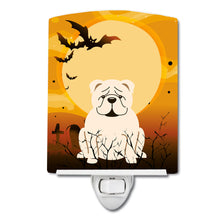 Load image into Gallery viewer, Halloween English Bulldog White Ceramic Night Light BB4389CNL