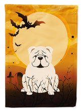 Load image into Gallery viewer, Halloween English Bulldog White Garden Flag - Outdoor Decorative Yard Flag BB4389GF