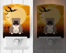 Load image into Gallery viewer, Halloween English Bulldog Grey Brindle  Ceramic Night Light BB4392CNL