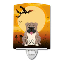 Load image into Gallery viewer, Halloween English Bulldog Grey Brindle  Ceramic Night Light BB4392CNL