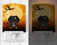 Load image into Gallery viewer, Halloween Wire Haired Dachshund Dapple Ceramic Night Light BB4394CNL