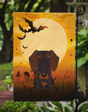 Load image into Gallery viewer, Halloween Wire Haired Dachshund Chocolate Garden Flag - Outdoor Decorative Yard Flag BB4395GF