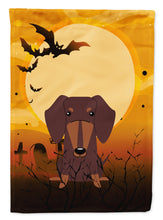 Load image into Gallery viewer, Halloween Dachshund Chocolate Flag Canvas House Size BB4397CHF