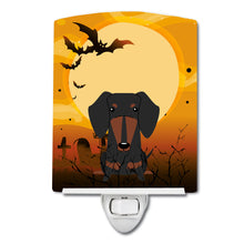 Load image into Gallery viewer, Halloween Dachshund Black Tan Ceramic Night Light BB4398CNL