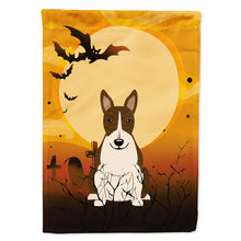 Load image into Gallery viewer, Halloween Bull Terrier Dark Brindle Flag Canvas House Size BB4402CHF