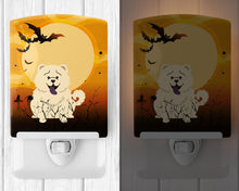 Load image into Gallery viewer, Halloween Chow Chow White Ceramic Night Light BB4406CNL