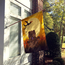 Load image into Gallery viewer, Halloween Chow Chow Chocolate Flag Canvas House Size BB4407CHF