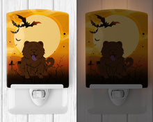 Load image into Gallery viewer, Halloween Chow Chow Chocolate Ceramic Night Light BB4407CNL