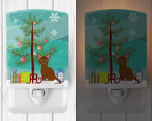 Load image into Gallery viewer, Abyssinian Cat Merry Christmas Tree Ceramic Night Light BB4411CNL