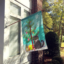 Load image into Gallery viewer, American Curl Cat Merry Christmas Tree Flag Canvas House Size BB4412CHF