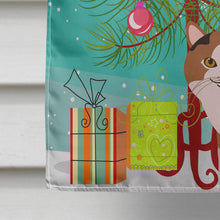 Load image into Gallery viewer, Manx Cat Merry Christmas Tree Flag Canvas House Size BB4424CHF