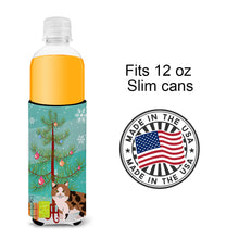 Load image into Gallery viewer, Manx Cat Merry Christmas Tree   Hugger for slim cans BB4424MUK