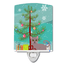 Load image into Gallery viewer, Russian Blue Cat Merry Christmas Tree Ceramic Night Light BB4427CNL