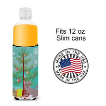 Load image into Gallery viewer, Russian Blue Cat Merry Christmas Tree   Hugger for slim cans BB4427MUK