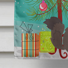 Load image into Gallery viewer, Siberian Cat Merry Christmas Tree Flag Canvas House Size BB4430CHF