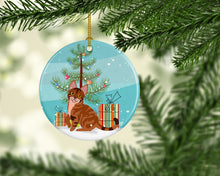 Load image into Gallery viewer, Sokoke Cat Merry Christmas Tree Ornament - Round Ceramic Ornament – Artist-Designed Keepsake Decoration BB4431CO1